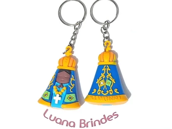 Chaveiro Nossa Senhora Aparecida 3d Emborrachado 2 Unidades