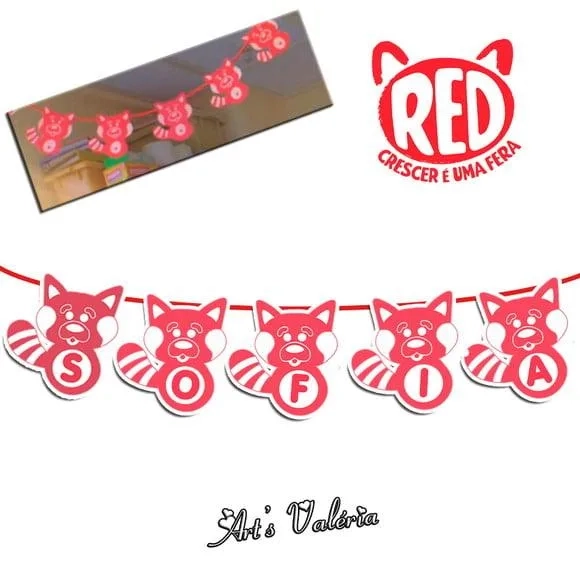 Varal de Letras Red: Crescer É Uma Fera - Cada Letra