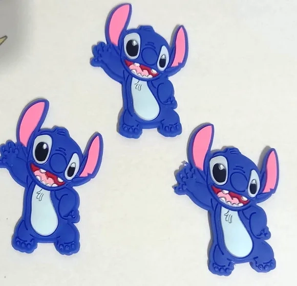 Aplique Stitch 4,3 cm Emborrachado - 6 Unidades