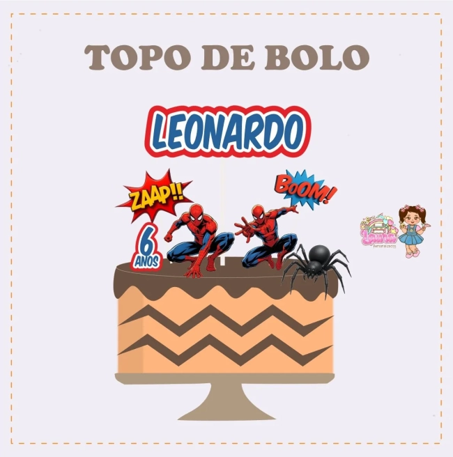 Kit Festa Só Um Bolinho HOMEM ARANHA - Decoração de Festa