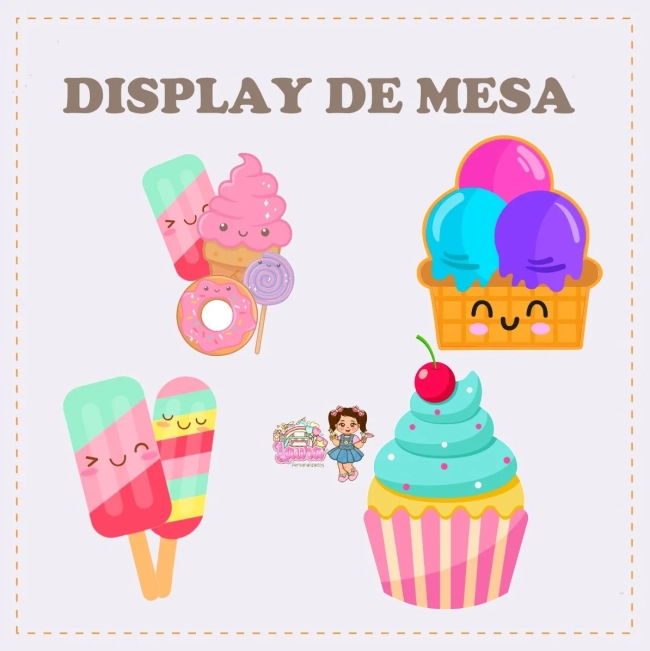 Kit Festa Só Um Bolinho DOCES - Decoração de Festa