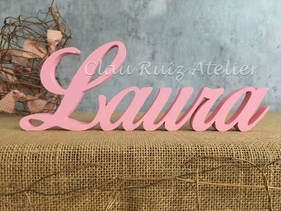 Letras Decorativas - Nome em mdf Linha Cursiva