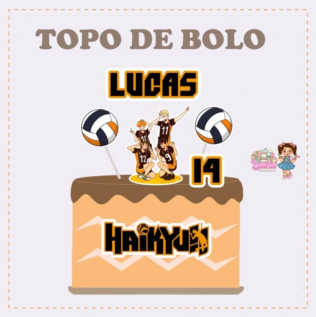 Kit Festa Só Um Bolinho HAIKYUU - Decoração de Festa