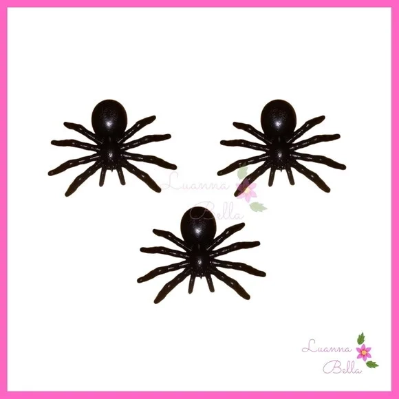 Aplique de aranha de Plástico - Pct c/03 Unidades