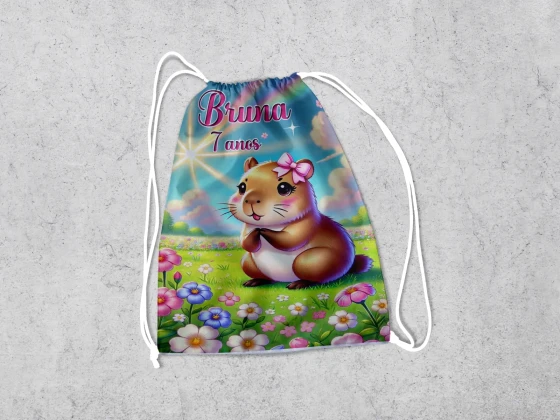 Mochilinha Personalizada para lembrancinhas da Capivara