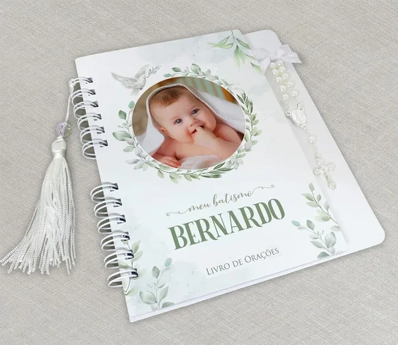Lembrança Para Batizado Com Fotos Do Bebê - Livro De Orações