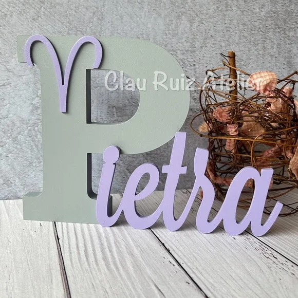 Áries Nome Personalizado Decoração de Quarto Signos