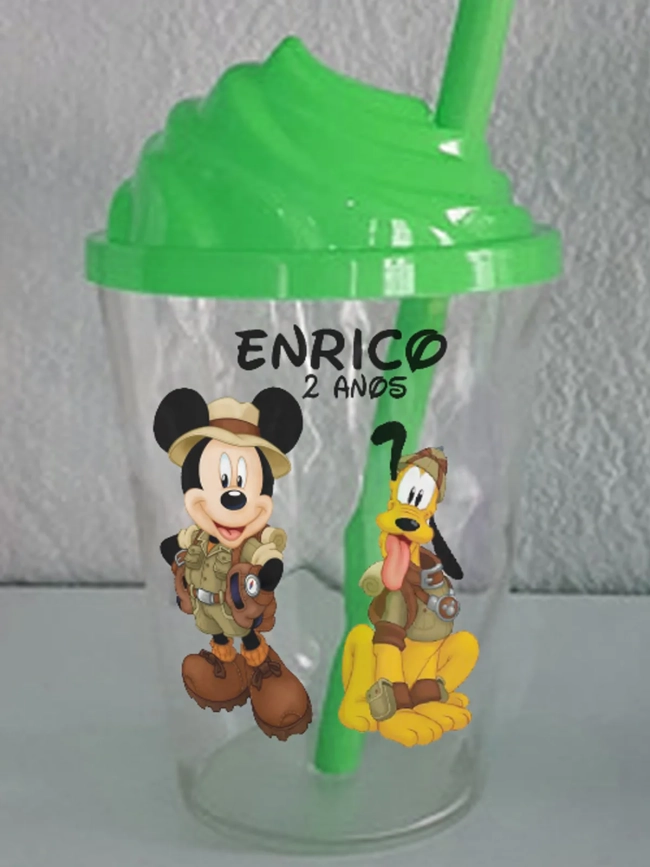 Copo Tampa Chantilly Personalizado Mickey Safari