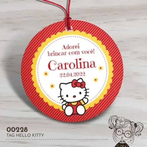 Tag Redonda Hello Kitty - 00228