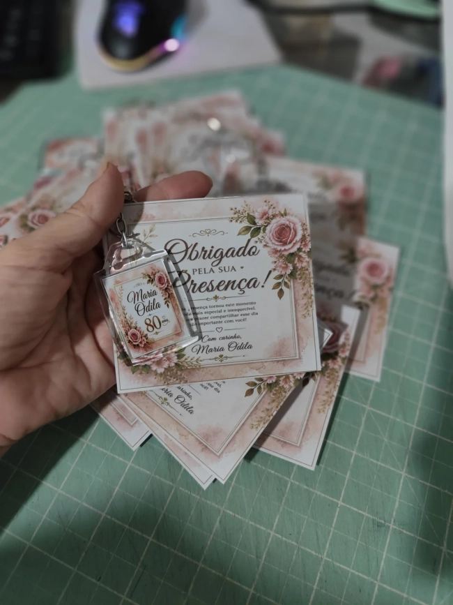 Chaveiro Acrílico Personalizado