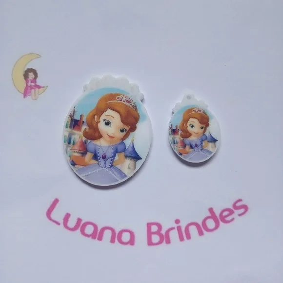 Kit Sofia Aplique e Pingente de acrílico 3 Kits