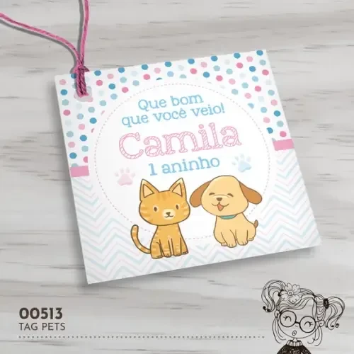Tag Quadrada Pets - 00513
