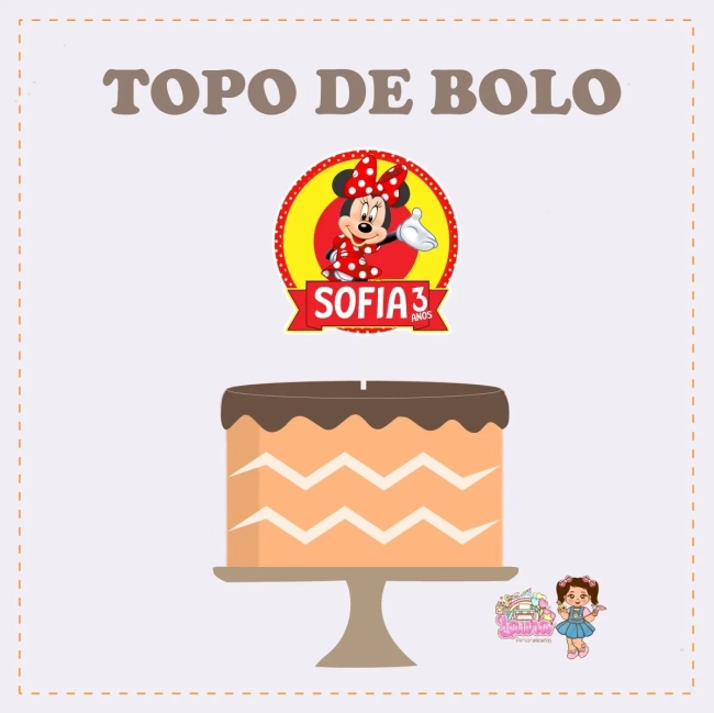 Kit Festa Só Um Bolinho MINNIE - Decoração de Festa