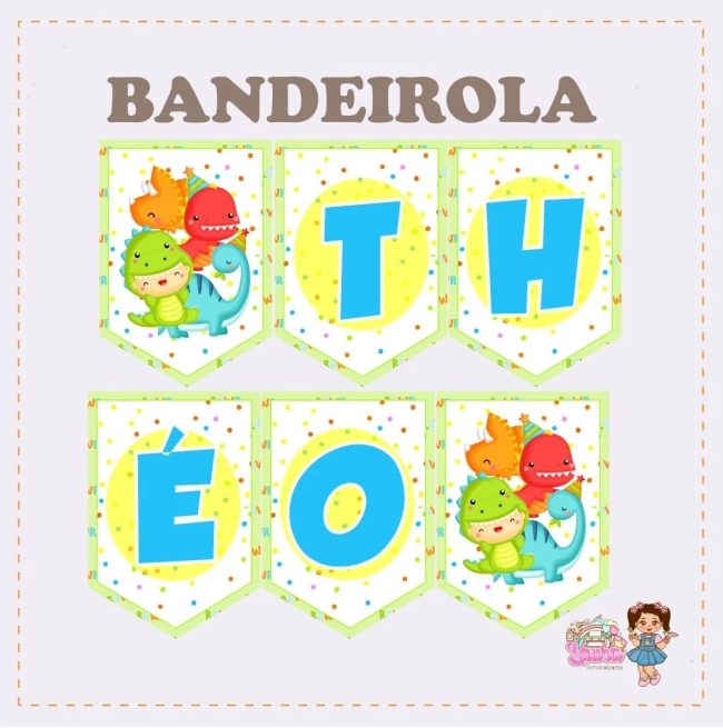 Kit Festa Só Um Bolinho DINOSSAURO BABY - Decoração de Festa