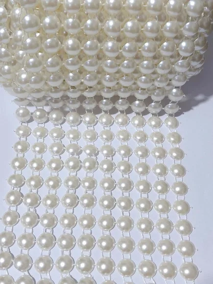 Manta Meia Pérola 10mm Perolada Medida 11,5cm/1metro