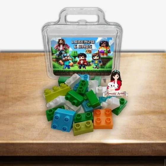 Maleta com Blocos de Montar Minecraft Filme