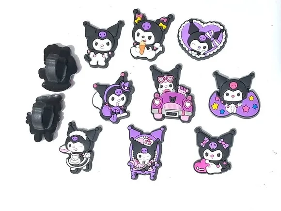 Adaptador P/tênis Kuromi Pacote com 6 Unidades