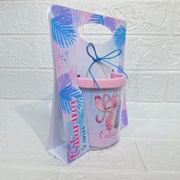 Foto Caneca na Caixa Suporte Personalizada - Stitch e Angel