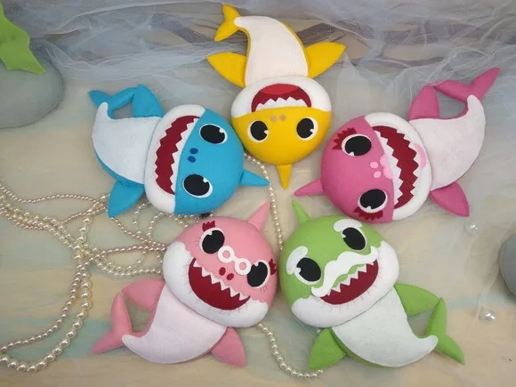 Baby Shark em Feltro - Kit* Chamar Chat
