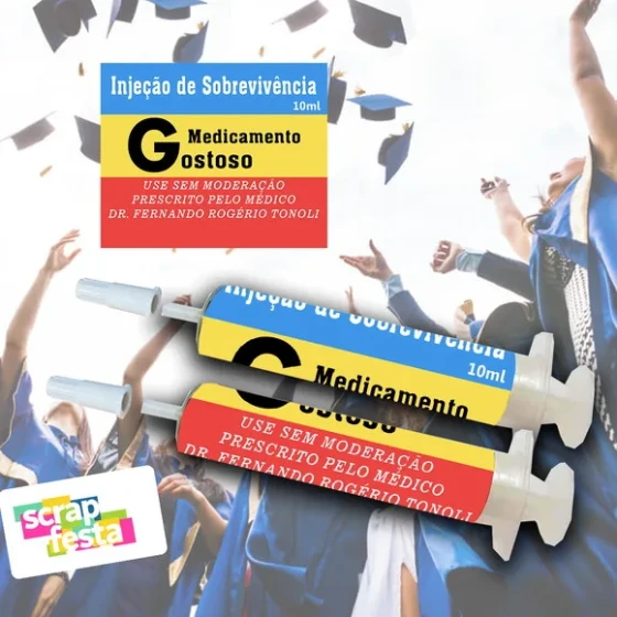 Seringa Personalizada Formatura Casamento Glicose com Tampa