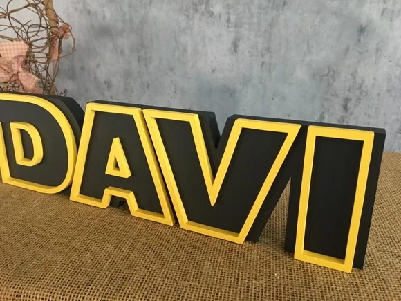 Letras Decorativas Personalizadas em MDF para Quarto de Bebê e Festas - Tema Star Wars