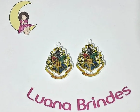 Pingente Brasão Harry Potter Pct C/4 Peças