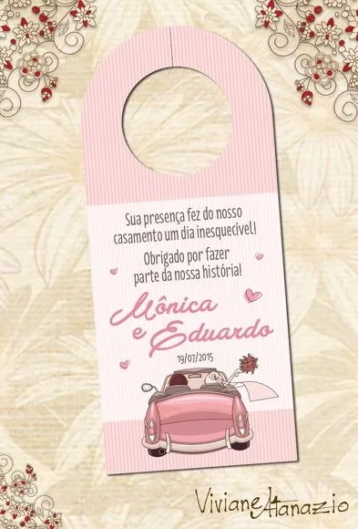 Tag Retrovisor Casamento - 00019