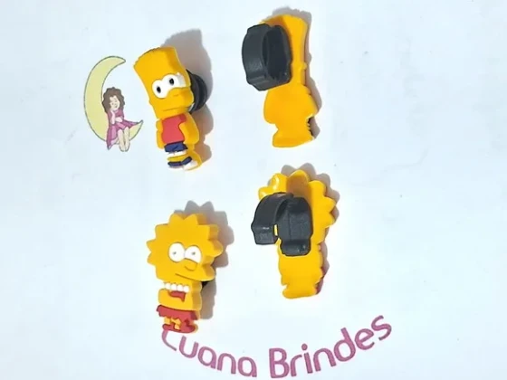 Pins para Cadarço os Simpsons Emborrachado Pacote com 6 Unid