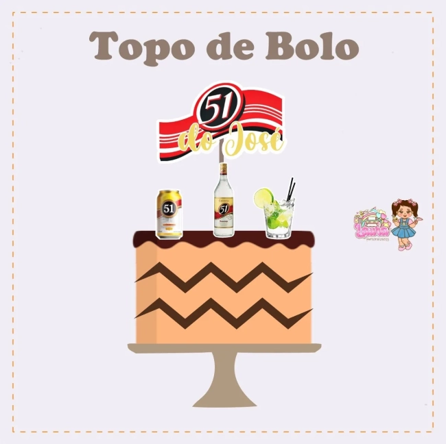 Kit Festa Só Um Bolinho CACHAÇA 51 - Decoração de Festa