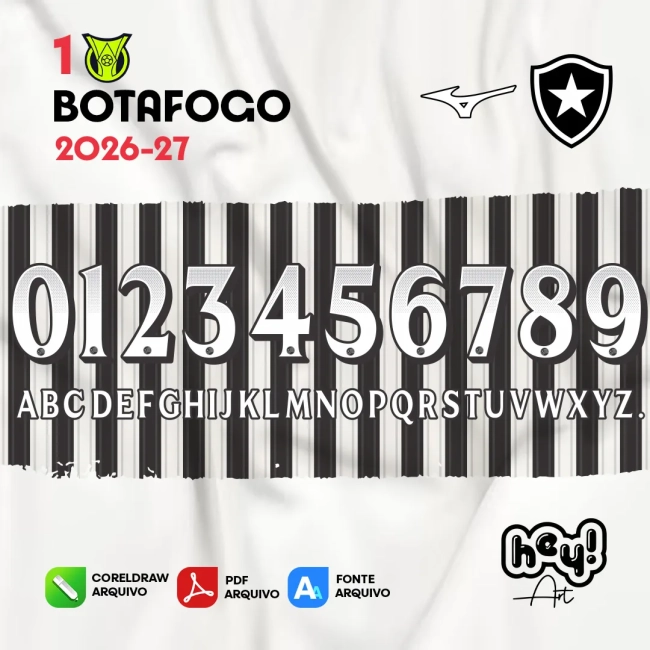 Fonte Vetor Botafogo 2026/27 Home