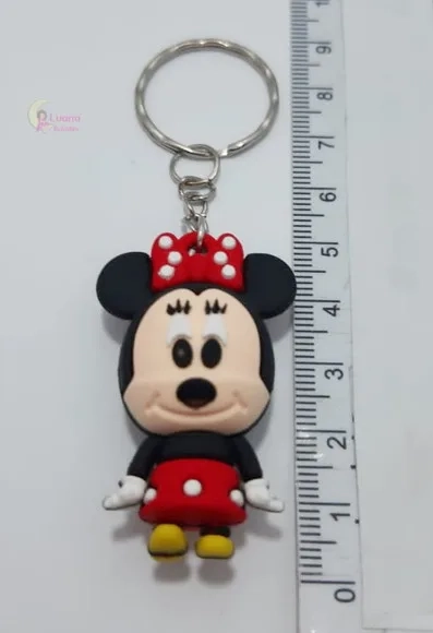 Chaveiro Minnie Emborrachado Pct 02 Unidades