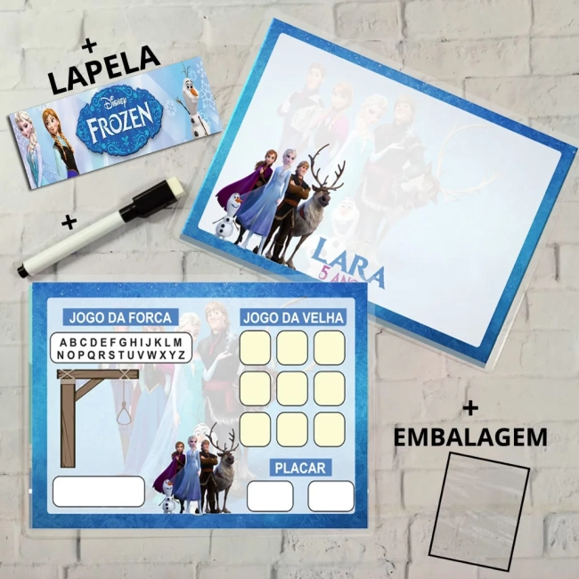 Lousa Magica Personalizada para lembrancinhas Frozen