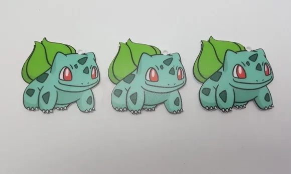 Pingente Pokémon Bulbasaur em Acrílico UV