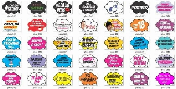 Placas com Frases Divertidas para Fotos