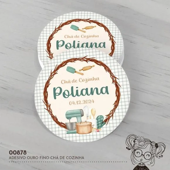 Adesivo Água Ouro Fino Chá de Cozinha - 00878