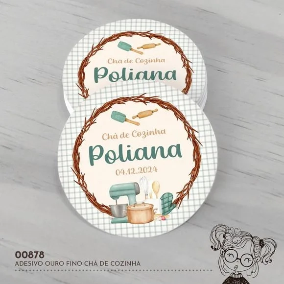 Adesivo Água Ouro Fino Chá de Cozinha - 00878