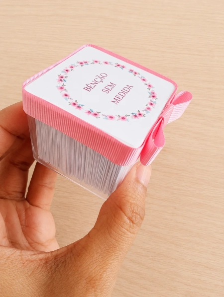60 Caixinhas de Promessas Acrílico /lembrancinhas personalizadas