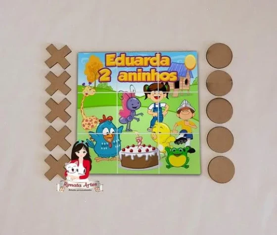 Jogo da Velha Personalizado Galinha Pintadinha