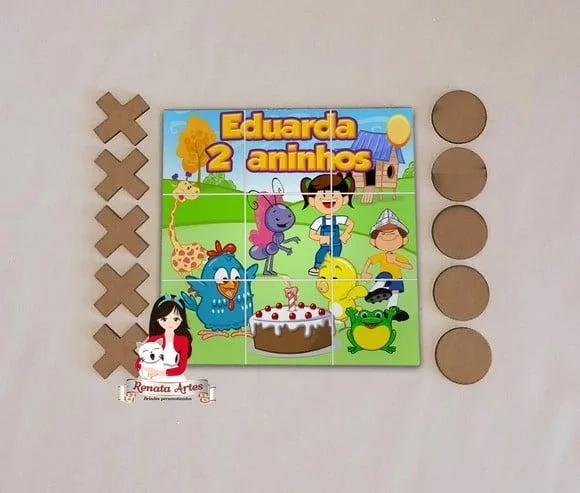 Jogo da Velha Personalizado Galinha Pintadinha