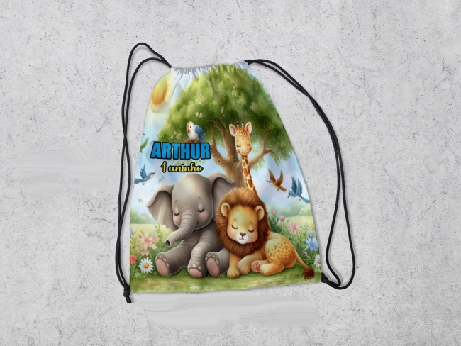 Mochilinha Personalizada Safari Baby
