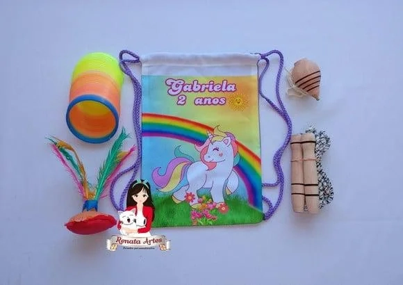 Mochila Boa Infância Tema Unicornio