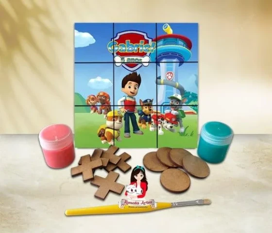 Jogo da Velha com Tinta Personalizado Patrulha Canina