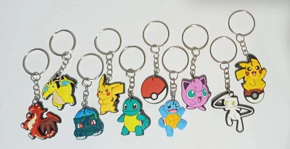 Chaveiro Pokemon Emborrachado Pacote com 20 Unidades