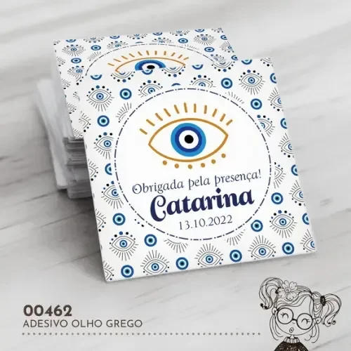 Adesivo Quadrado Olho Grego - 00462
