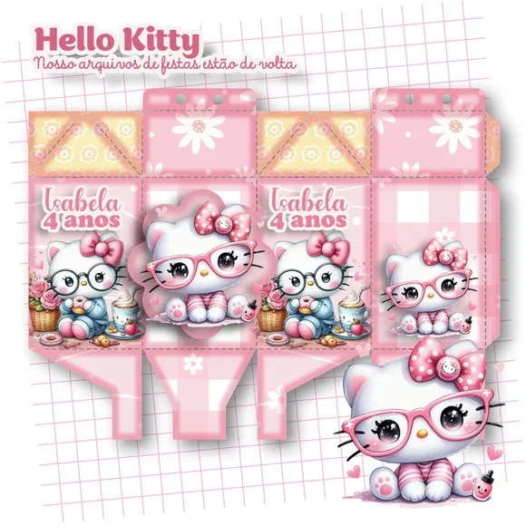 Kit 60 Lembrancinhas Hello Kitty