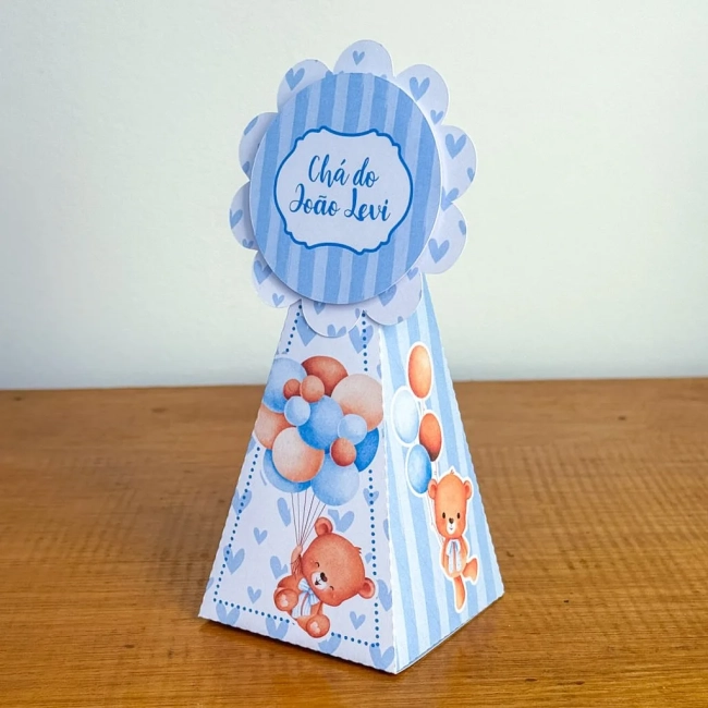 PEGUE E MONTE - Kit Festa URSINHO AZUL - Decoração de Festa | Lembrancinhas | Aniversário | Personalizados