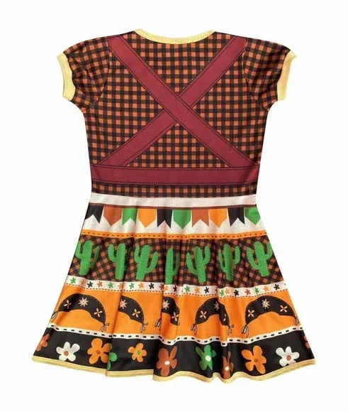 Vestido Maria Bonita Infantil Cangaço Festa Junina Caipira