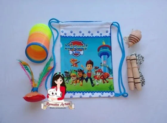 Mochila Boa Infância Personalizada Tema Patrulha Canina