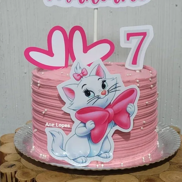 Topo de Bolo Gatinha Marie