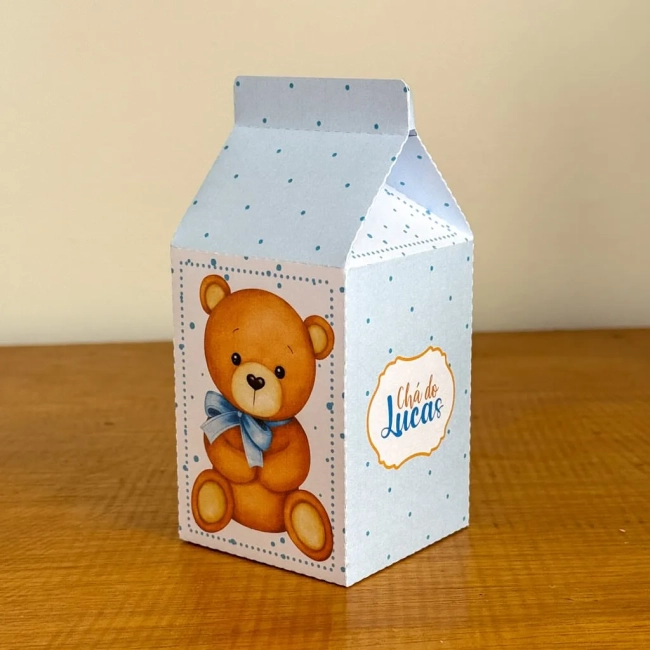 PEGUE E MONTE - Kit Festa CHA DE BEBE URSINHO AZUL - Decoração de Festa | Lembrancinhas | Aniversário | Personalizados